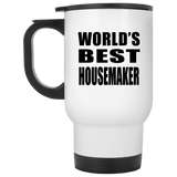 World's Best Housemaker - White Travel Mug