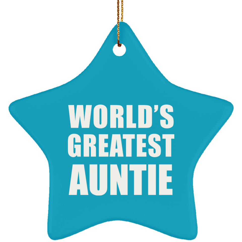 World's Greatest Auntie - Star Ornament