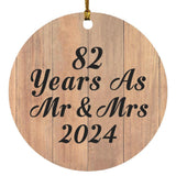 82 Years As Mr & Mrs 2024 - Circle Ornament C
