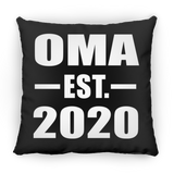 Oma Established EST. 2020 - Throw Pillow Black