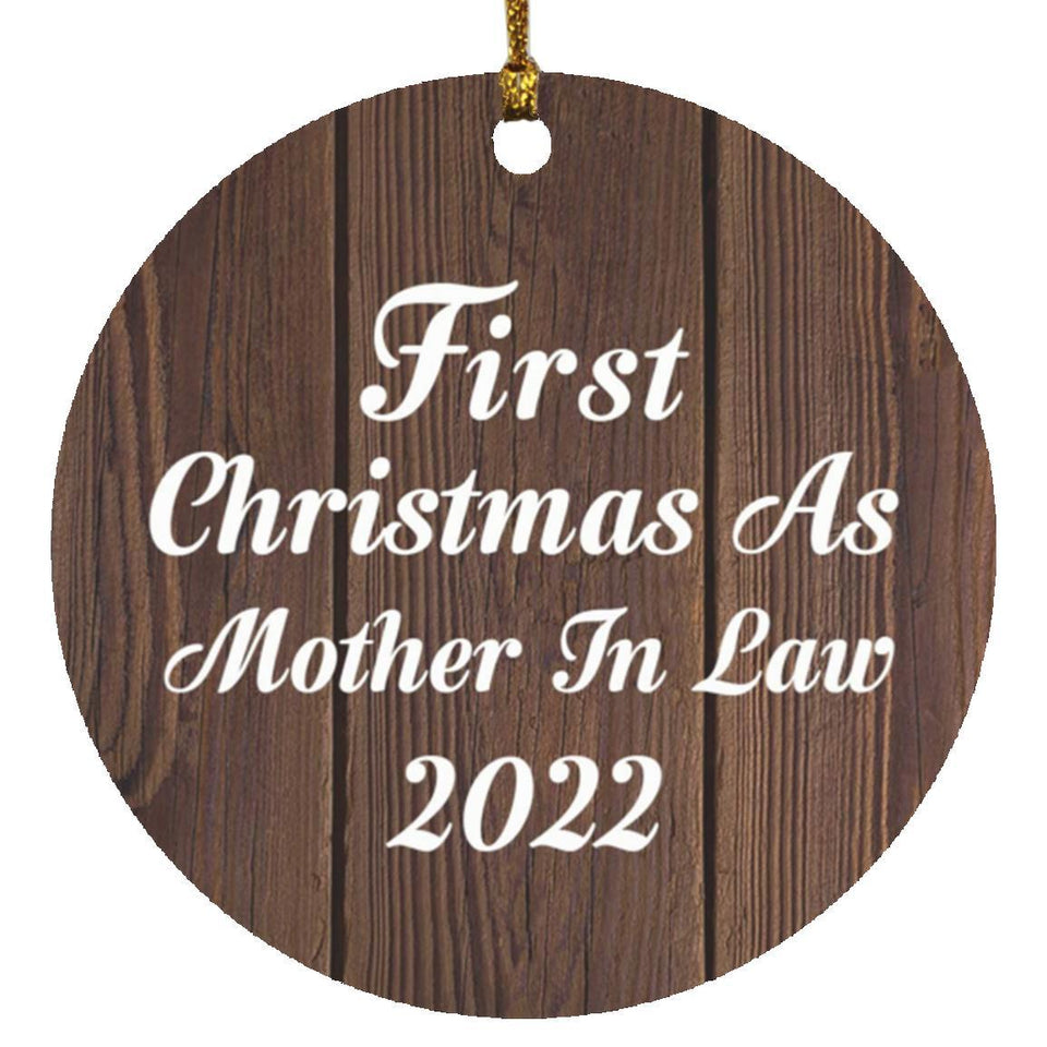 First Christmas As Mother In Law 2022 - Circle Ornament D