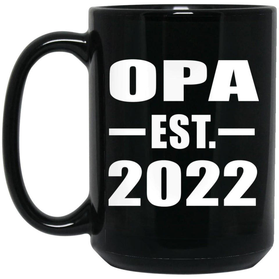 Opa Established EST. 2022 - 15oz Coffee Mug Black