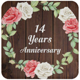 14th Anniversary 14 Years Anniversary - Drink Coaster A