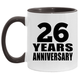 26th Anniversary 26 Years - 11oz Accent Mug Black