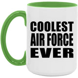 Coolest Air Force Ever - 15oz Accent Mug Green