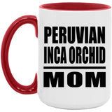 Peruvian Inca Orchid Mom - 15oz Accent Mug Red