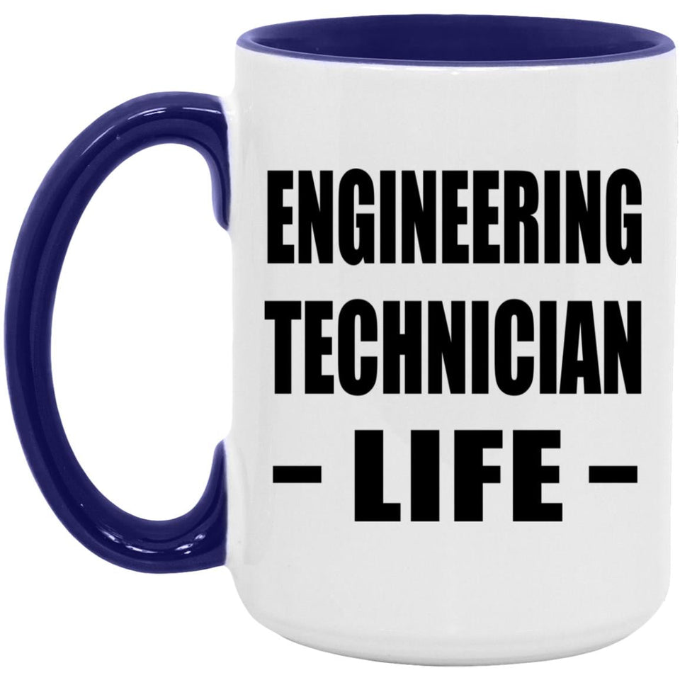 Engineering Technician Life - 15oz Accent Mug Purple