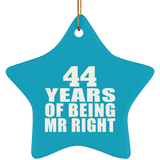 44th Anniversary 44 Years Of Being Mr Right - Star Ornament