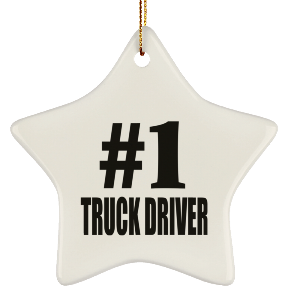 Number One #1 Truck Driver - Star Ornament