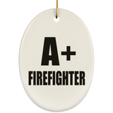 A+ Firefighter - Oval Ornament