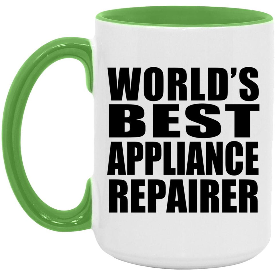 World's Best Appliance Repairer - 15oz Accent Mug Green