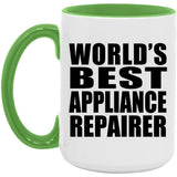 World's Best Appliance Repairer - 15oz Accent Mug Green