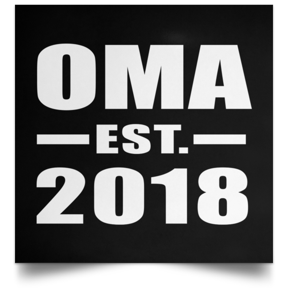 Oma Established EST. 2018 - Poster Square