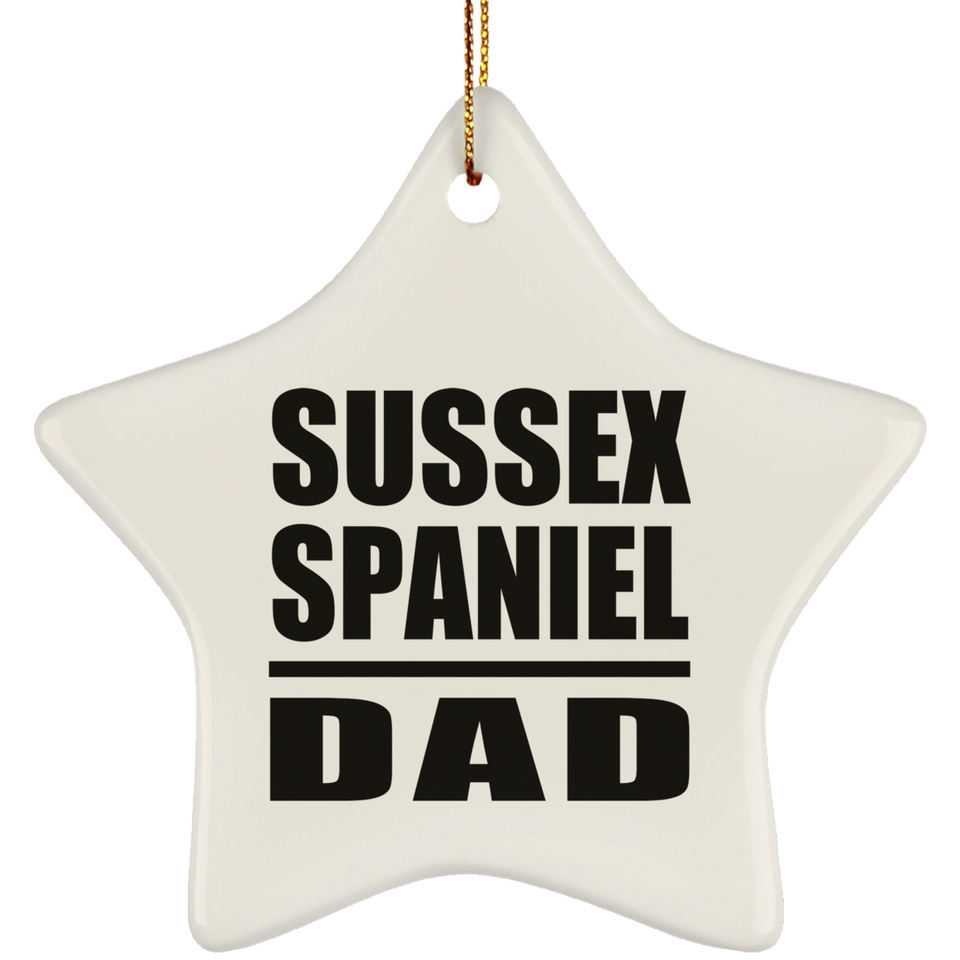 Sussex Spaniel Dad - Star Ornament