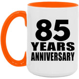 85th Anniversary 85 Years Anniversary - 15oz Accent Mug Orange
