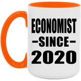 Economist Since 2020 - 15oz Accent Mug Orange