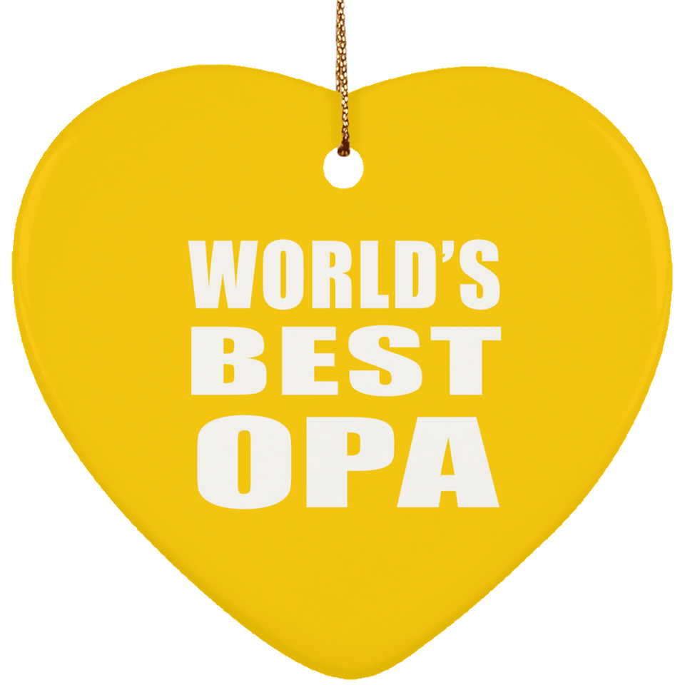 World's Best Opa - Heart Ornament