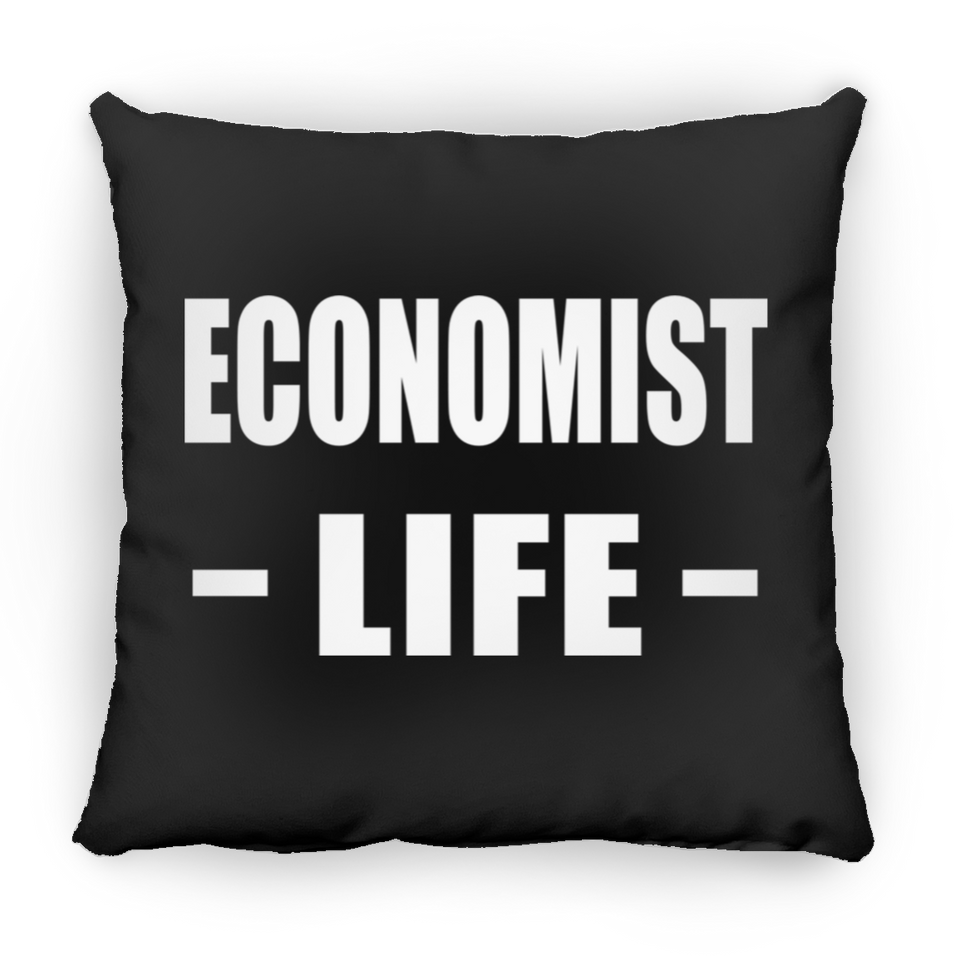Economist Life - Throw Pillow Black