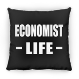 Economist Life - Throw Pillow Black