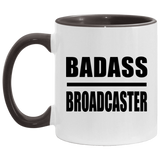 Badass Broadcaster - 11oz Accent Mug Black