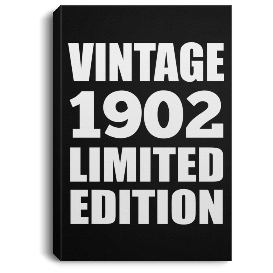 122nd Birthday Vintage 1902 Limited Edition - Canvas Portrait