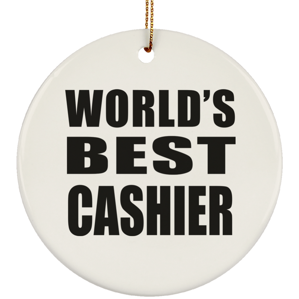 World's Best Cashier - Circle Ornament