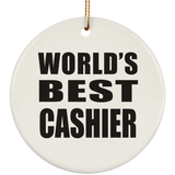 World's Best Cashier - Circle Ornament