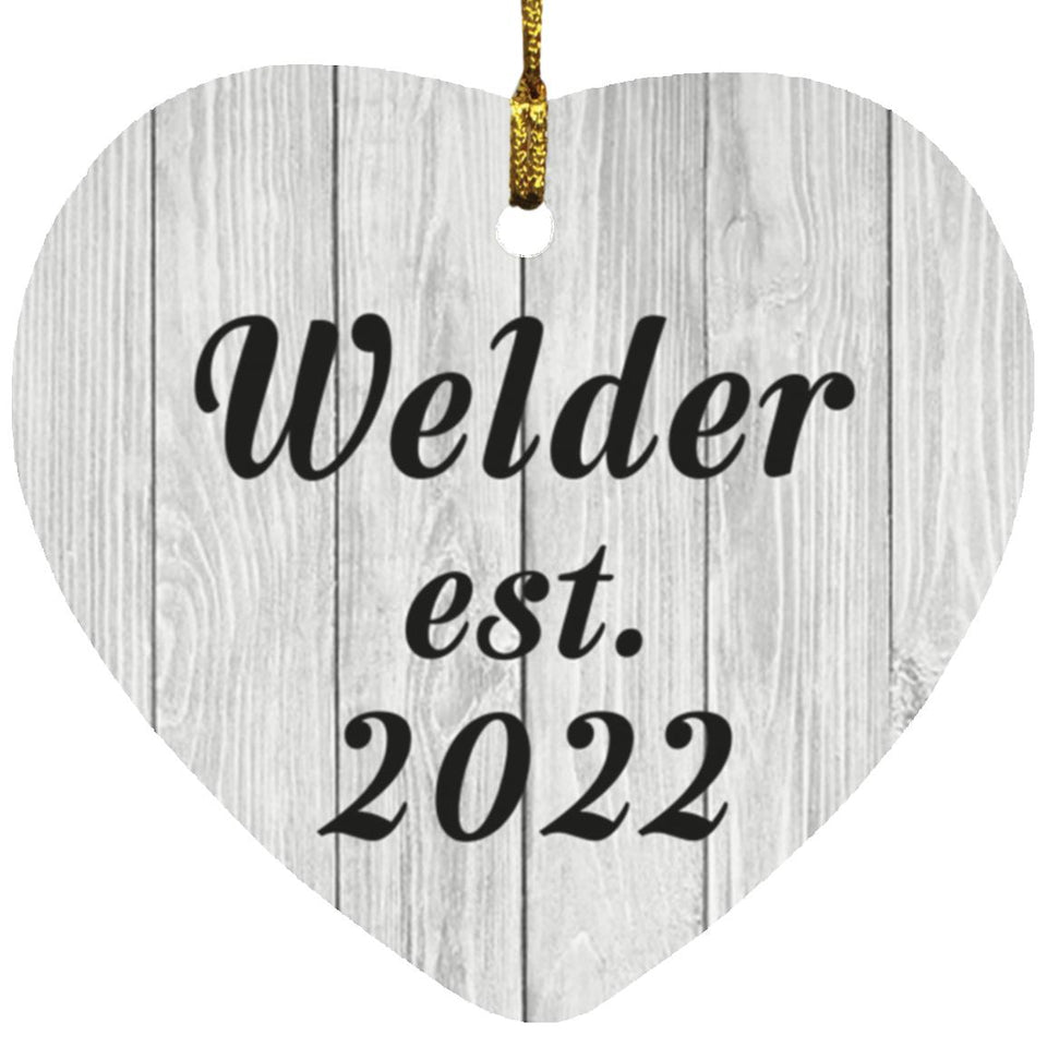 Welder Established Est. 2022 - Heart Ornament F