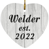 Welder Established Est. 2022 - Heart Ornament F