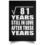 9th Anniversary Square Root of 81 Years Still In Love - Poster Portrait