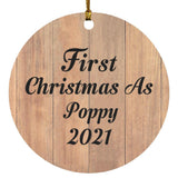First Christmas As Poppy 2021 - Circle Ornament C