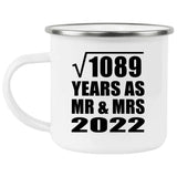 33rd Anniversary Square Root of 1089 Years As Mr & Mrs 2022 - 12oz Camping Mug