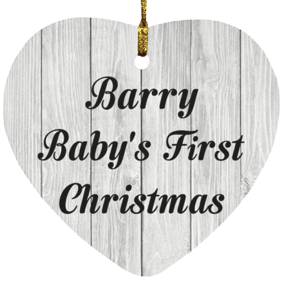 Barry Baby's First Christmas - Heart Ornament F