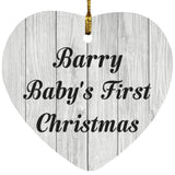 Barry Baby's First Christmas - Heart Ornament F