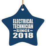 Electrical Technician Since 2018 - Star Ornament