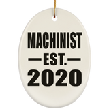 Machinist Established EST. 2020 - Oval Ornament