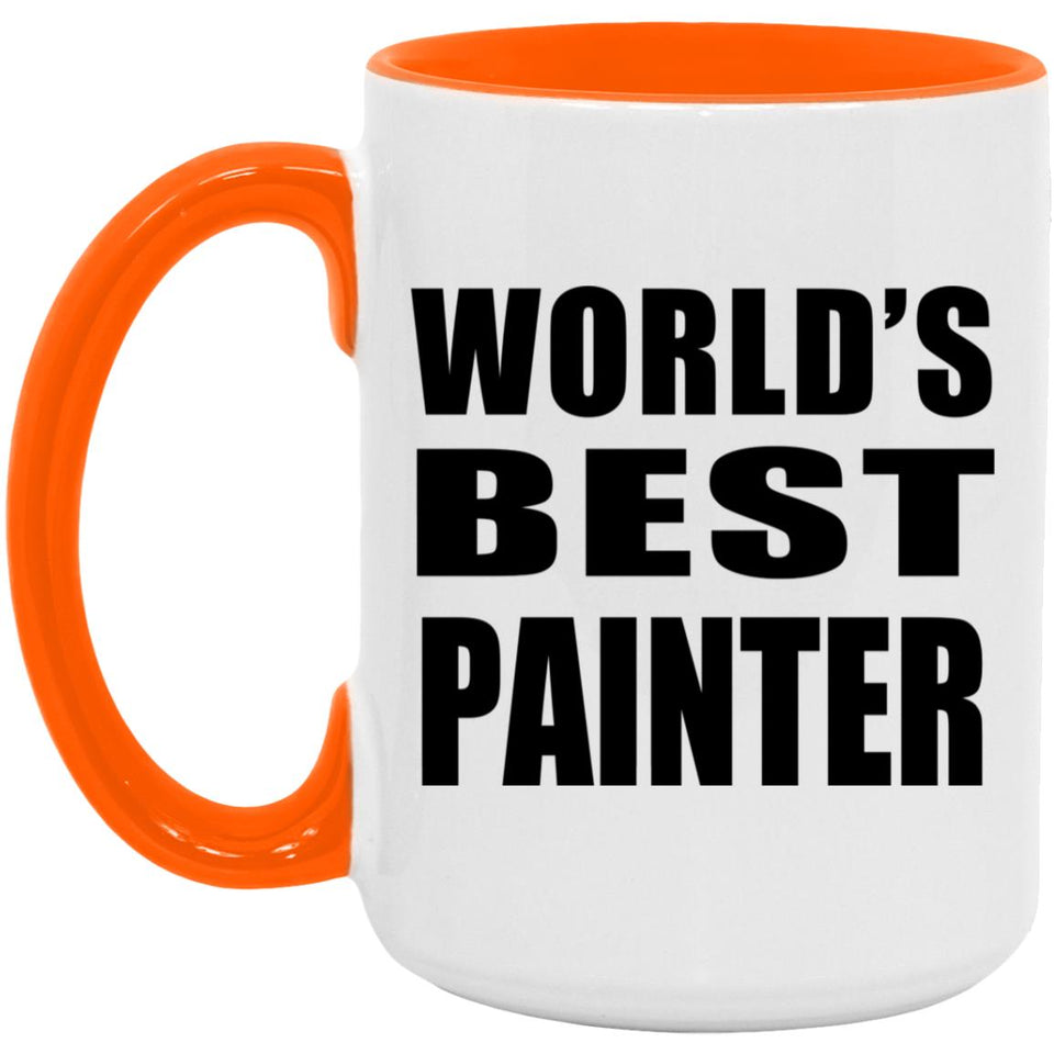 World's Best Painter - 15oz Accent Mug Orange