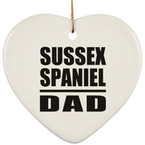 Sussex Spaniel Dad - Heart Ornament