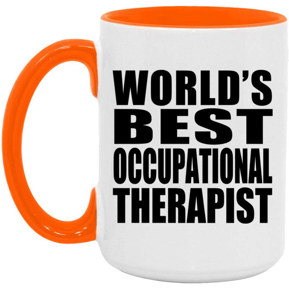 World's Best Occupational Therapist - 15oz Accent Mug Orange
