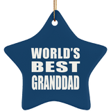 World's Best Granddad - Star Ornament