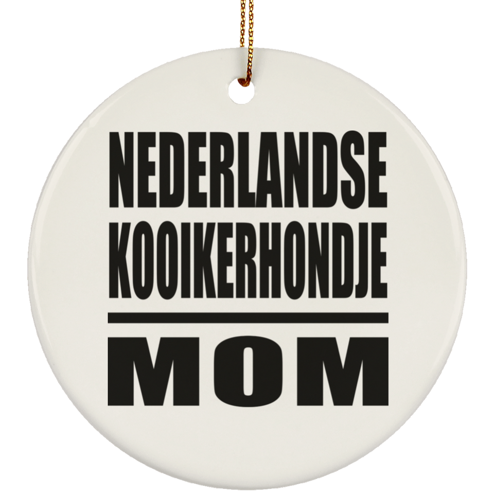 Nederlandse Kooikerhondje Mom - Circle Ornament