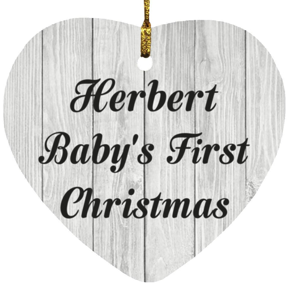 Herbert Baby's First Christmas - Heart Ornament F