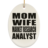 Mom Wife Market Research Analyst - Oval Ornament