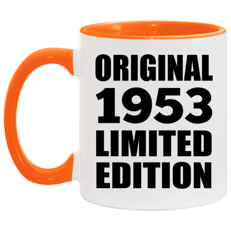 71st Birthday Original 1953 Limited Edition - 11oz Accent Mug Orange