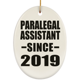 Paralegal Assistant Since 2019 - Oval Ornament