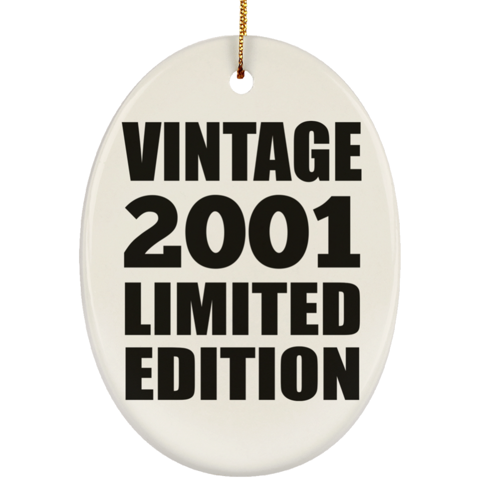 23rd Birthday Vintage 2001 Limited Edition - Oval Ornament
