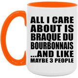 All I Care About Is Braque Du Bourbonnais - 15oz Accent Mug Orange