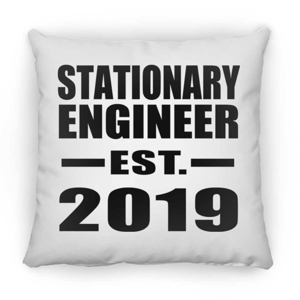 Stationary Engineer Established EST. 2019 - Throw Pillow