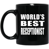 World's Best Receptionist - 11 Oz Coffee Mug Black