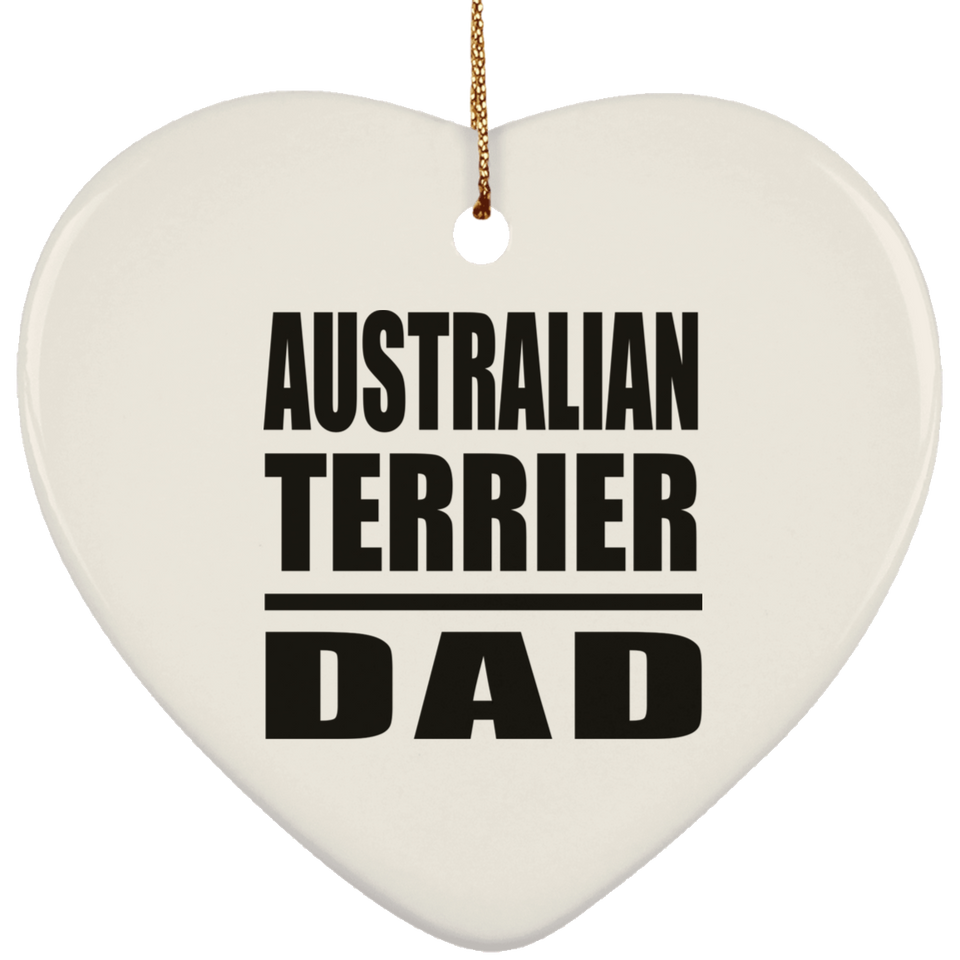 Australian Terrier Dad - Heart Ornament